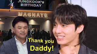 Jimin Father Celebrate Jungkook Bday in Cafe 🎂 JK Bday in Jimins Dad Cafe Magnate 😭 btsjungkook [upl. by Aivatan]