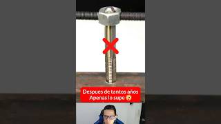 COMO HACER ROSCA EN UN METAL ideas soluciones como shortvideos tips parati seguidores ok [upl. by Rabjohn492]