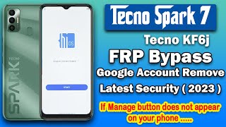 Tecno Spark 7 FRP Bypass  Tecno KF6j Frp Bypass  Android 11 FRP  Google Account Remove 2023 [upl. by Helbonnas]