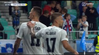 Slovenia vs Kazakhstan 30 Benjamin Šeško Goal  All Goals and Extended Highlights [upl. by Lionel646]