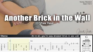 Another Brick in the Wall  Pink Floyd  Fingerstyle Guitar  TAB  Chords  Lyrics [upl. by Cerelia]