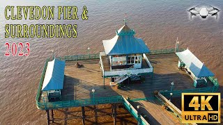 Clevedon Pier amp Surroundings  4K  Drone [upl. by Donnamarie]