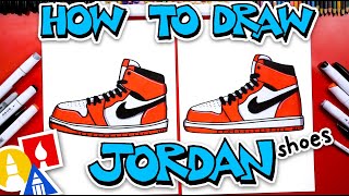 How To Draw Air Jordan 1 Shoes [upl. by Garvey]