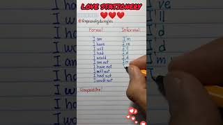 Formal VS informal lovestationery grammar english tenses [upl. by Ettennan552]