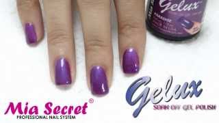 Mia Secret  Aplicación de GELUX en Uñas Naturales [upl. by Rennold]