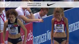 Konstanze Klosterhalfen  83247 min  DMHalle  3000 m  am 16022019 in Leipzig [upl. by Ula627]