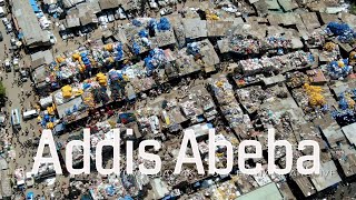 Mercato aerial Drone  Addis Abeba Ethiopia  አዲስ አበባ ኢትዮጵያ  إثيوبيا [upl. by Ocana923]