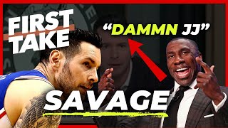 Shannon Sharpe and Rob check JJ Redick and ESPN deletes footage of FIRST TAKE sports nba [upl. by Nnauol]