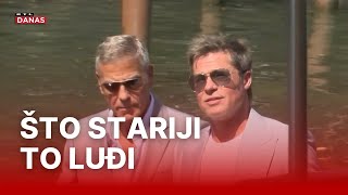 Otkačeni dvojac Pitt  Clooney izveo pravi mali spektakl u Veneciji  RTL Danas [upl. by Albertina]