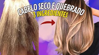 FIM DO CABELO SECO E QUEBRADO MELHOR HIDRATAÇÃO DO MUNDO COM 3 INGREDIENTES QUE SALVA OS FIOS [upl. by Jonas]