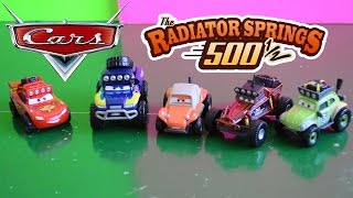 Lightning McQueen toys Radiator Springs 500 12 off road racers Cars videos Disney cartoons lighting [upl. by Win]