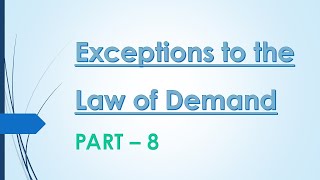 Exceptions to the Law of Demand Part8  Brand Loyalty [upl. by Azpurua]