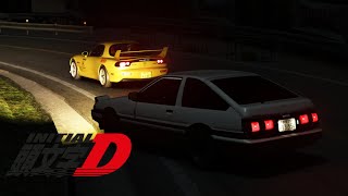 Takumi Fujiwara vs Keisuke Takahasi FD3S vs AE86 Asseto Corsa [upl. by Ocko]