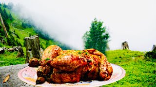 Outdoor Cooking Adventure Campfire Chicken Leg Smoked Chicken [upl. by Sedberry676]