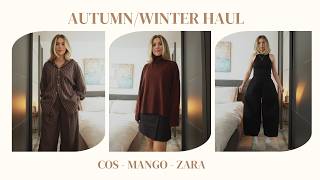 Shopping For AutumnWinter 2024  COS ZARA Mango Haul [upl. by Ennairam]