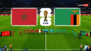 MAROC vs ZAMBIE  Éliminatoires Coupe du Monde 2026 Afrique  Full Match  PES Gameplay [upl. by Yessydo]