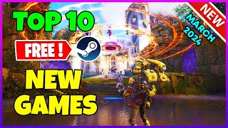 TOP 10 NEW Free Steam Games to Play March 2024 [upl. by Ellednahs]