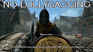 Skyrim guard explains why lollygagging is illegal AI voice meme [upl. by Aksoyn614]