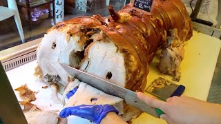 Ecco la Spettacolare Porchetta di Ariccia iscriviti Romafood Street Food [upl. by Annaej]