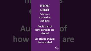 Evidence Transfer and Storage  60 Second Criminology WJEC Level 3 Unit 3 [upl. by Hgielar66]