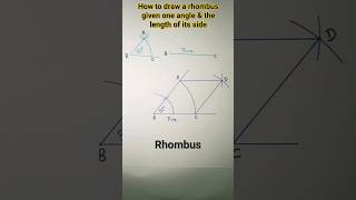 how to draw a rhombus given angle amp sideshortsytshortsviral trendingshortsmatheasy method [upl. by Anirazc]