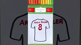 Arda Güler forması çizimi 🇹🇷 türkiye ardagüler ardaguler euro2024 futbol football soccer art [upl. by Hailed]