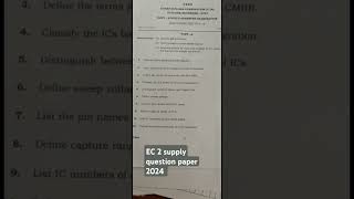 AP DIPLOMA C20 C23 ECE BRANCH ELECTRONIC CIRCUITS2 OCTOBERNOVEMBER2024 QUESTION PAPER c16 exam [upl. by Aylad]