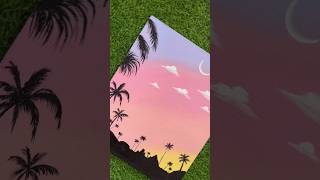 Sunset Painting  Pastel Hues  Fevicryl Hobby Ideas India [upl. by Ultun]