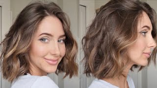 effortless beach waves hair tutorial  short hair [upl. by Chaiken]