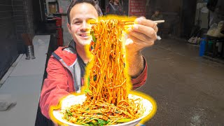 The BEST Noodles in the WORLD Chinese FIRE NOODLE  Street Food Tour of Chongqing  EXTREME [upl. by Esma363]