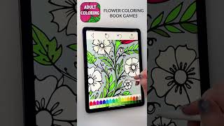 Coloring Book For Adults FLOWER COLORING PAGES FLOWER DOODLES adultcoloring coloringbook colors [upl. by Kline]