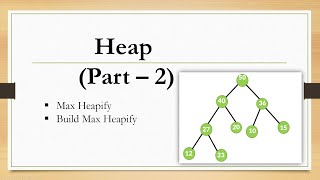 Heap MaxHeapify  Build Heap Algorithm with Python Code [upl. by Micheal]