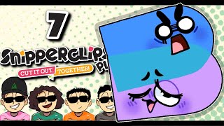 Snipperclips Plus 4 PLAYERS  PART 7  Garbage Gaming [upl. by Ymiaj389]