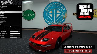 Annis Euros X32  Customization and Review  GTA Online Bottom Dollar Bounties  Review in 4K [upl. by Mistrot74]