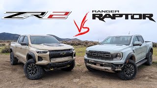 2024 Ranger Raptor vs 2024 Colorado ZR2 Offroading [upl. by Ahsenev]