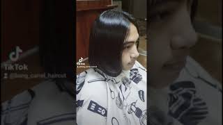 TUTORIAL POTONG RAMBUT GONDRONG PRIA shorts [upl. by Ymma]