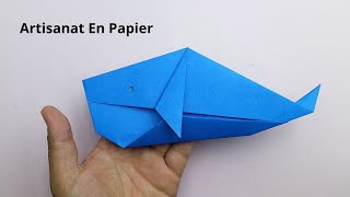 Origami Dauphin Très Facile  Artisanat En Papier [upl. by Yerak]