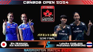 VIRTUAL SCORE  Rin IWANAGAKie NAKANISHI vs KanlahaMuenwong  Canada Open 2024 Badminton [upl. by Arutek]