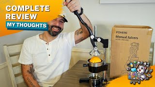 FOHERE Orange Juicer Squeezer Review – Best Citrus Hand Press [upl. by Atnauqal]