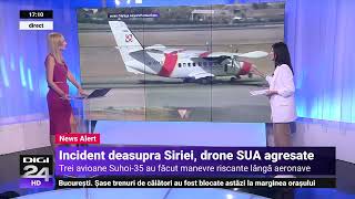 Cum au „hărțuit” avioanele rusești Suhoi trei drone americane Reaper deasupra Siriei [upl. by Eenram1]