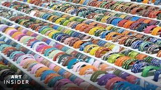 How Millions Of Bangles Are Made Every Day In One City In India  Art Insider [upl. by Naelopan]