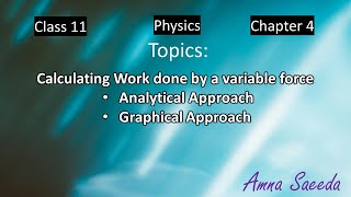 Work done by a Variable Force  Analytically and Graphically  Class 11  Chapter 4  Physics [upl. by Linnet]