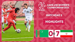 HIGHLIGHTS  IR IRAN vs TURKMENISTAN MD2 CAFA U18 WOMENS CHAMPIONSHIP 2024 [upl. by Mackintosh]