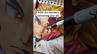 ART TEACHER CORRECTING YOUR ART shorts drawing easydrawing [upl. by Eislek]