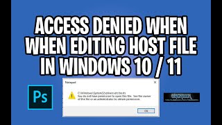 How to Fix Access denied when editing hosts file in Windows 10 and 11 [upl. by Silvestro809]