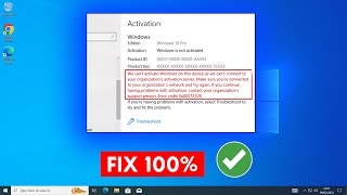 FIX we cant activate windows on this device as we cant connect to your organization activation [upl. by Auhsaj]