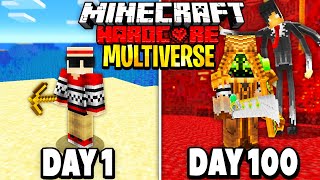 I Survived 100 Days in the Multiverse on Hardcore Minecraft Heres What Happened [upl. by Ardnauq]