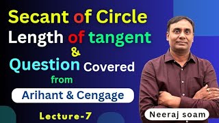 CIRCLES  Length of Tangent amp Related Questions from Cengage amp Arihant  Lec 07  JEE MAIN [upl. by Shirline246]