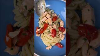 Spaghetti con salmone e pomodorini pasta [upl. by Anneg102]