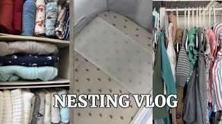 A DAY IN THE LIFE SAHM NESTING AT 34 WEEKS PREGNANT  DRESSER ORGANIZATION  BABY 3 [upl. by Yessej666]